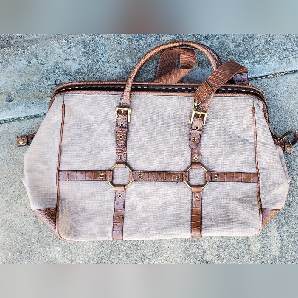 Elegant Tan and Brown Men's Bag